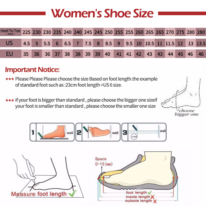 女鞋尺码表